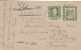 Österreich KuK Postlkarte 1918 - Brieven En Documenten