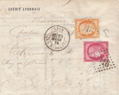 France Cover 1874 - 1871-1875 Ceres