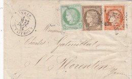 France Cover 1876 - 1876-1878 Sage (Typ I)