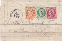 France Cover 1876 - 1876-1878 Sage (Tipo I)