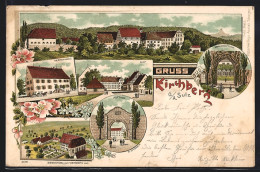 Lithographie Kirchberg /Sulz, Herrenhaus, Hofthor, Bernstein Vom Weinberg Aus  - Sonstige & Ohne Zuordnung