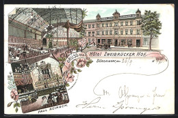 Lithographie Düsseldorf, Hotel Zweibrücker Hof Von P. Reinsch  - Düsseldorf