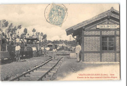 CPA 45 Chatillon Coligny La Gare Et Le Train Tramway - Les Travaux - Chatillon Coligny