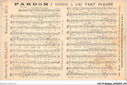 AJXP4-0463 - MUSIQUE - PARDON - REPONSE A J'AI TANT PLEURE - Musique Et Musiciens