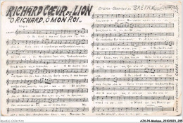 AJXP4-0442 - MUSIQUE - RICHARD COEUR DE LION - O RICHARD - O - MON ROI - Music And Musicians