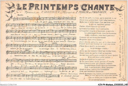 AJXP4-0412 - MUSIQUE - LE PRINTEMPS CHANTE - Muziek En Musicus