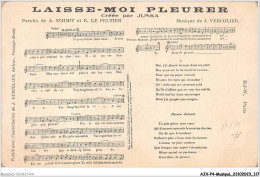 AJXP4-0398 - MUSIQUE - LAISSE-MOI PLEURER - Musica E Musicisti