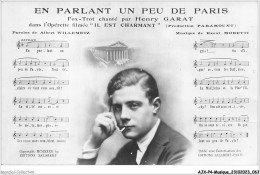 AJXP4-0371 - MUSIQUE - EN PARLANT UN PEU DE PARIS - FOX - TROT Chante Par HENRY GARAT - Musik Und Musikanten