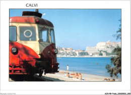 AJXP8-0878 - TRAIN - Corse - Ile D'Amour - CALVI - Trains