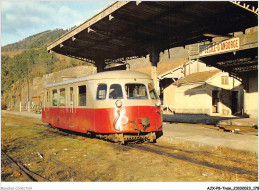 AJXP8-0821 - TRAIN - CFD - Lozere - Voie Metrique - Autorail Billard En Gare De Sainte-cecile-d'Andorge Pour Florac - Trains