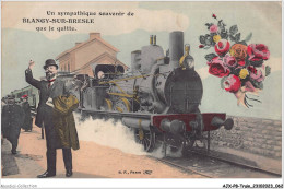 AJXP8-0763 - TRAIN - Un Sympathique Souvenir De BLANGY-SUR-BRESLE - Que Je Quitte - Eisenbahnen