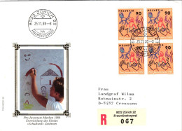 Schweiz 1384 Als Ersttagsbrief Als Mehrfachfrankatur #NP058 - Autres & Non Classés