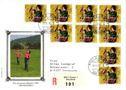 Schweiz 1431 Als Ersttagsbrief Als Mehrfachfrankatur #NP098 - Autres & Non Classés