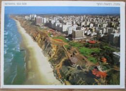 ISRAEL NATANYA BEACH PROMENADE SHORE VIEW FROM SOUTH CARD KARTE POSTKARTE ANSICHTSKARTE CARTE POSTALE CARTOLINA POSTCARD - Israel
