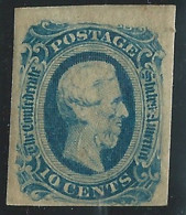 [1863] US Stamp Confederate States Of America Davis Jefferson 10c - 1861-65 Confederate States