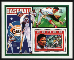 Kongo-Brazzaville 1991 - Mi-Nr. Block 79 A ** - MNH - Baseball - Mint/hinged