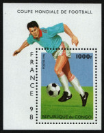 Kongo-Brazzaville 1996 - Mi-Nr. Block 128 ** - MNH - Fußball / Soccer - Nuevas/fijasellos