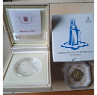 Vatican 2 Euro Commémorative 2017, 100° Anniversaire De L'apparition De Fatima. BE - Vaticaanstad