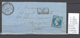 France - Lettre LA VALETTE DU VAR - GC4080 - Type 22 - 1863 - 1849-1876: Période Classique