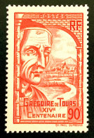 1939 FRANCE N 442 CENTENAIRE DE LA NAISSANCE DE GRÉGOIRE DE TOURS - NEUF** - Nuevos