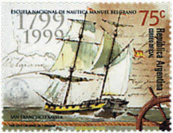 56651 MNH ARGENTINA 1999 BICENTENARIO DE LA ESCUELA NACIONAL DE NAVEGACION MANUEL BELGRANO - Neufs