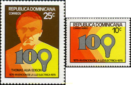 308041 MNH DOMINICANA 1979 THOMAS ALVA EDISON - INVENTOR DE LA LUZ ELECTRICA - Dominicaanse Republiek