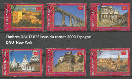 ONU Nations Unies Patrimoine Mondial NY 2000   Timbres OBLITERES  Issus De Feuilles - Gebraucht