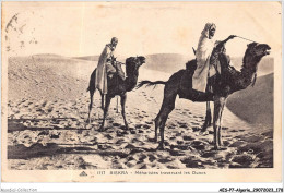 AESP7-ALGERIE-0662 - BRISKRA - Méharistes Traversant Les Dunes  - Biskra