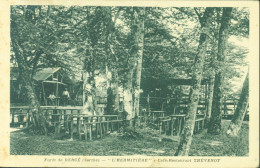 CPA CP Forêt De Bercé Sarthe L'Hermitière Café Restaurant Thévenot CAD Perlé Saint-Vincent-du-Lorouër YT N°160 - Andere & Zonder Classificatie