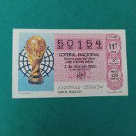 DÉCIMO DE LOTERÍA 1982 COPA JULES RIMET LOTERIE 1982  Spain World Cup Lottery 1982 - Autres & Non Classés