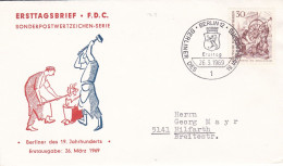 Germany Berlin Berlin FDC 1969 Mi-Nr.335 Berliner Des 19Jahrhunderts - 1948-1970