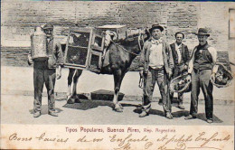 Argentina, Buenos Aires, 1903, Vendedores Ambulantes (peddler), Used Postcard  (216) - Argentinië