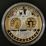 MEDAILLE ARGENT 999 20g 40mm FRANCE / PREMIERE FRAPPE EURO / Ornement En Or - Autres & Non Classés