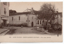 Carte Postale Ancienne Saint Laurent Du Var - Place Saint Antoine - Epicerie Octobon - Saint-Laurent-du-Var