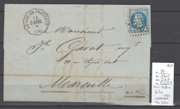 France - Lettre LE LUC DE PROVENCE -  VAR - Convoyeur Station - 1868 - Railway Post