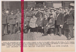 Bruxelles - Les Mutilés Belges Partent Pour La Cote D'Azur - Orig. Knipsel Coupure Tijdschrift Magazine - 1937 - Non Classés