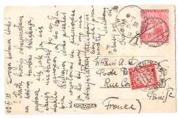 Carte Postale Taxe Poste RESTANTE 30c Banderole Yv T 33 Ob 26 6 1939 Origine Pologne Polska WARSZAWA - 1859-1959 Lettres & Documents