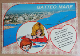 CARTOLINA ITALIA 1983 FORLì CESENA GATTEO MARE SALUTI VEDUTE ITALY Postcard Italien Ansichtskarten - Greetings From...