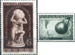 283791 MNH ARGENTINA 1948 4 REUNION PANAMERICAVA DE CARTOGRAFIA - Neufs