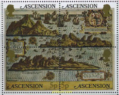 212093 MNH ASCENSION 1981 ANTIGUO MAPA DE LA ISLA - Ascension