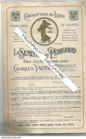 RU // Vintage Old French Paper // Vieux Tarif La Semeuse Du PERIGORD Périgueux /1928 Fois Gras Truffe - Advertising