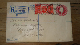 Registered Letter From Sheffield To France - 1935  ............ Boite1 .............. 240424-258 - Lettres & Documents