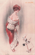 ILLUSTRATEUR VALLET LES SEPT PECHES CAPITEUX OU CAPITAUX LA COLERE FEMME SEINS NUS - Vallet, L.