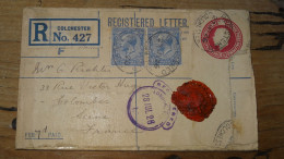 Registered Letter From Colchester To France - 1926  ............ Boite1 .............. 240424-259 - Lettres & Documents