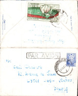 ROUMANIE ENTIER MIGNONETTE POUR LA FRANCE 1957 - Covers & Documents