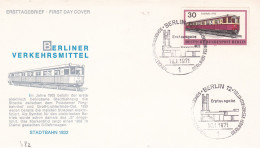 Deutschland Germany Berlin: 18.01.1971 FDC -Berliner Verkehrsmittel - Trains