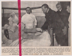 Charleroi - Catastrophe Dans La Mine , Victimes à L'hopital - Orig. Knipsel Coupure Tijdschrift Magazine - 1937 - Zonder Classificatie