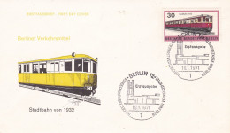 Deutschland Germany Berlin: 18.01.1971 FDC -Berliner Verkehrsmittel - Treni