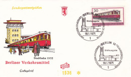 Deutschland Germany Berlin: 18.01.1971 FDC -Berliner Verkehrsmittel - Trains