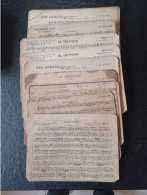 Lot 9 Anciennes Partitions Fanfare 1er Bugle  Année 1900 - Otros & Sin Clasificación